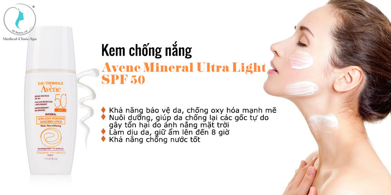 Công dụng của kem chống nắng Avene Mineral Ultra Light SPF 50